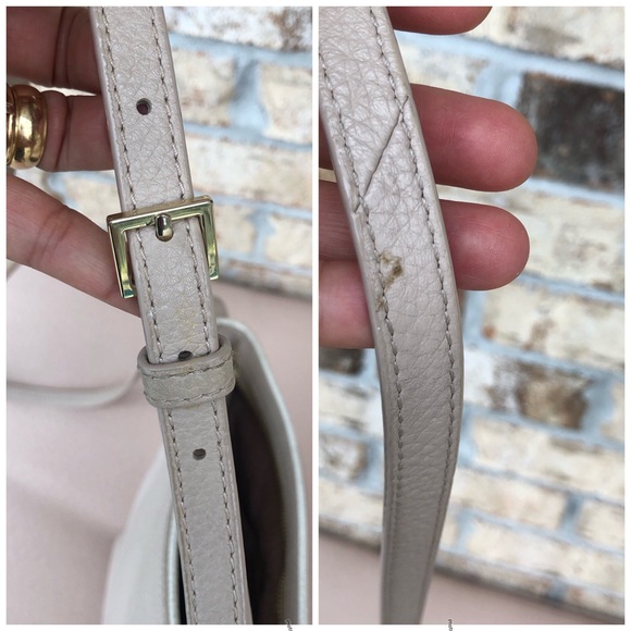 Kate Spade Pebble Leather Light Flesh Adjustable Strap Crossbody Bag 9”x10”x2” - Picture 12 of 16
